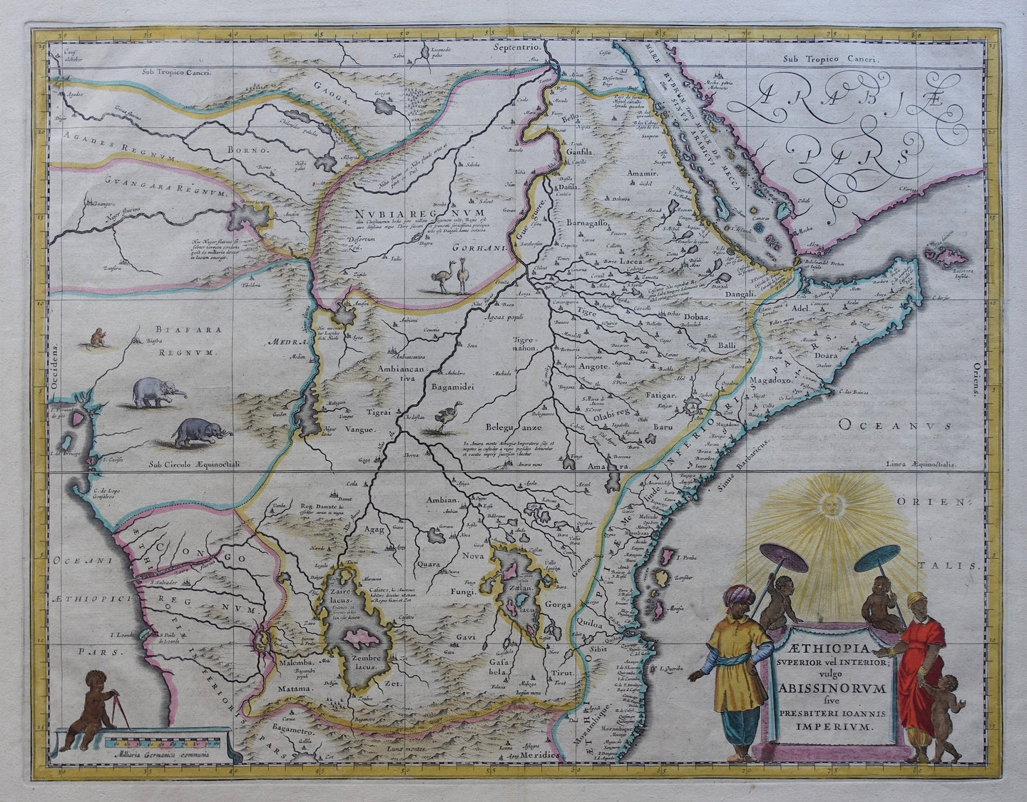 Afrika Centraal en Oost-Afrika - J Blaeu - 1640