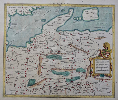 Duitsland Nederlanden - Ptolemy map P Bertius / G Mercator / C Ptolemaeüs - 1618