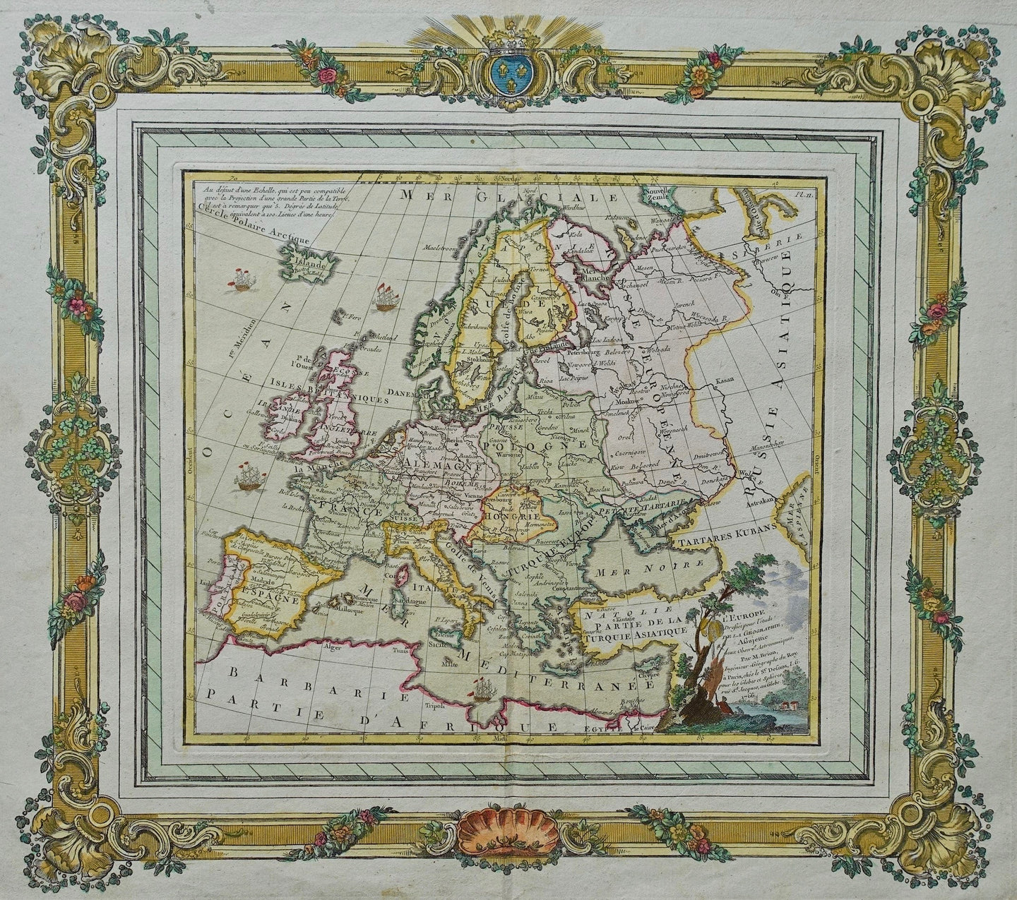 Europa Europe - Louis Charles Desnos - 1766