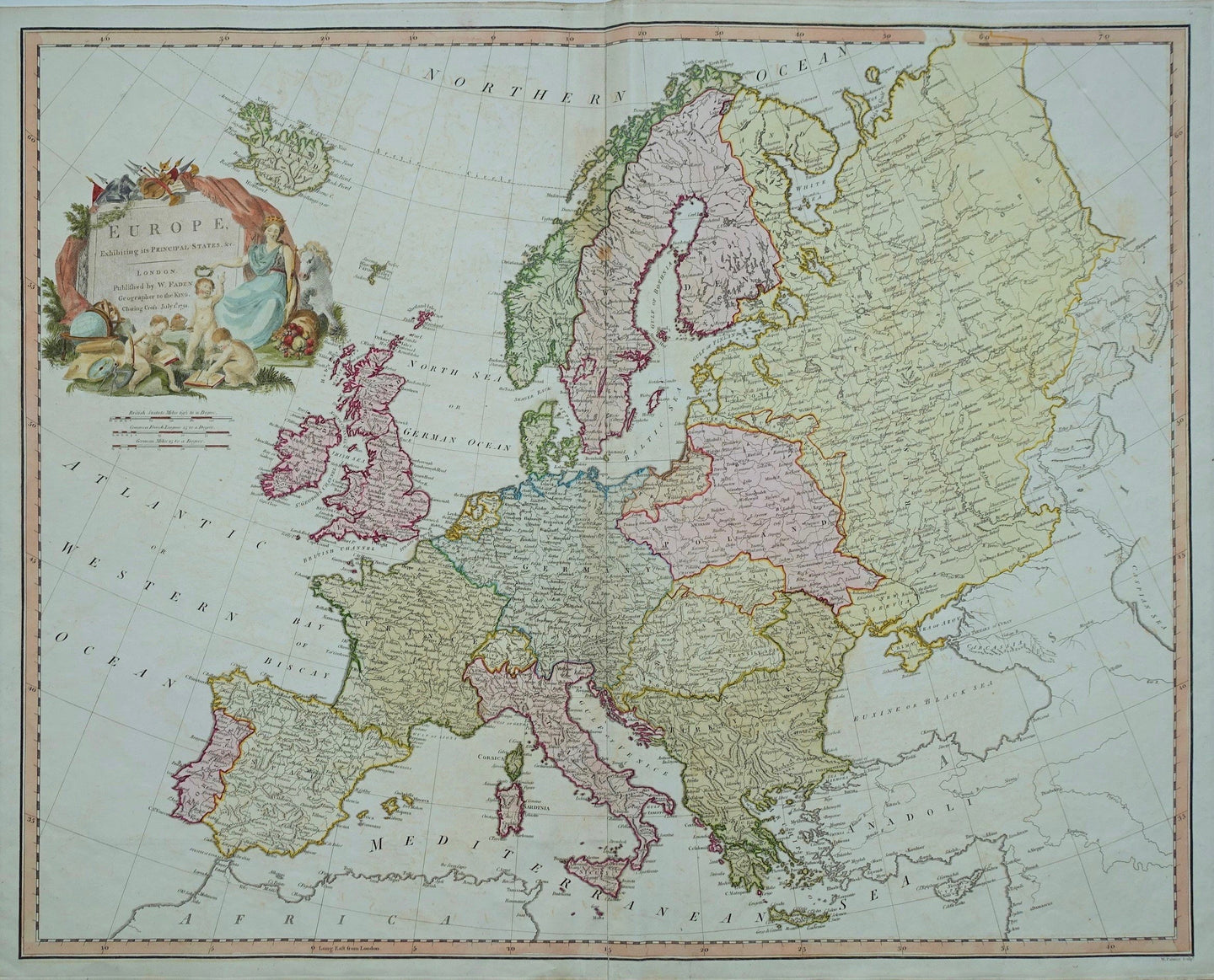 Europa Europe - William Faden - 1791