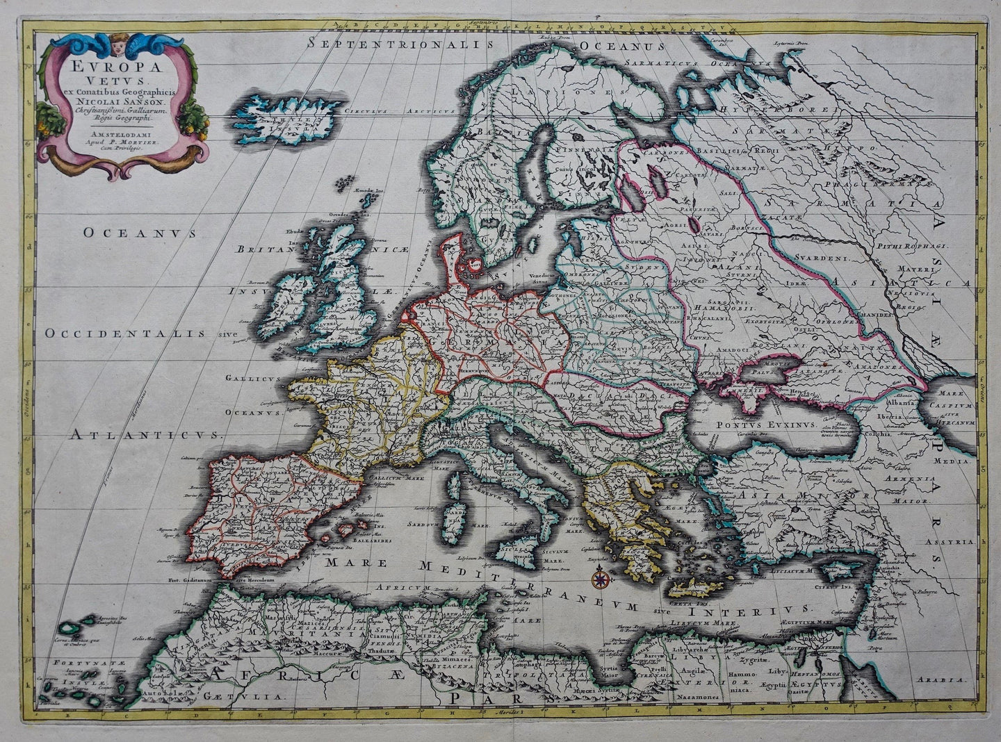 Europa Europe - N Sanson / P Mortier - 1705