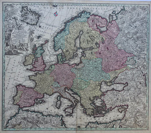 Europa Europe - M Seutter - circa 1730