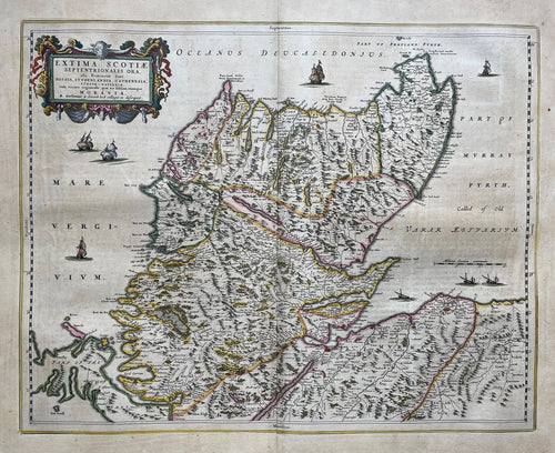 Schotland Northern Scotland British Isles - J Blaeu - circa 1654