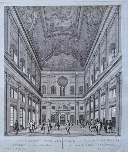 Amsterdam Koninklijk Paleis Burgerzaal - P Fouquet - 1783