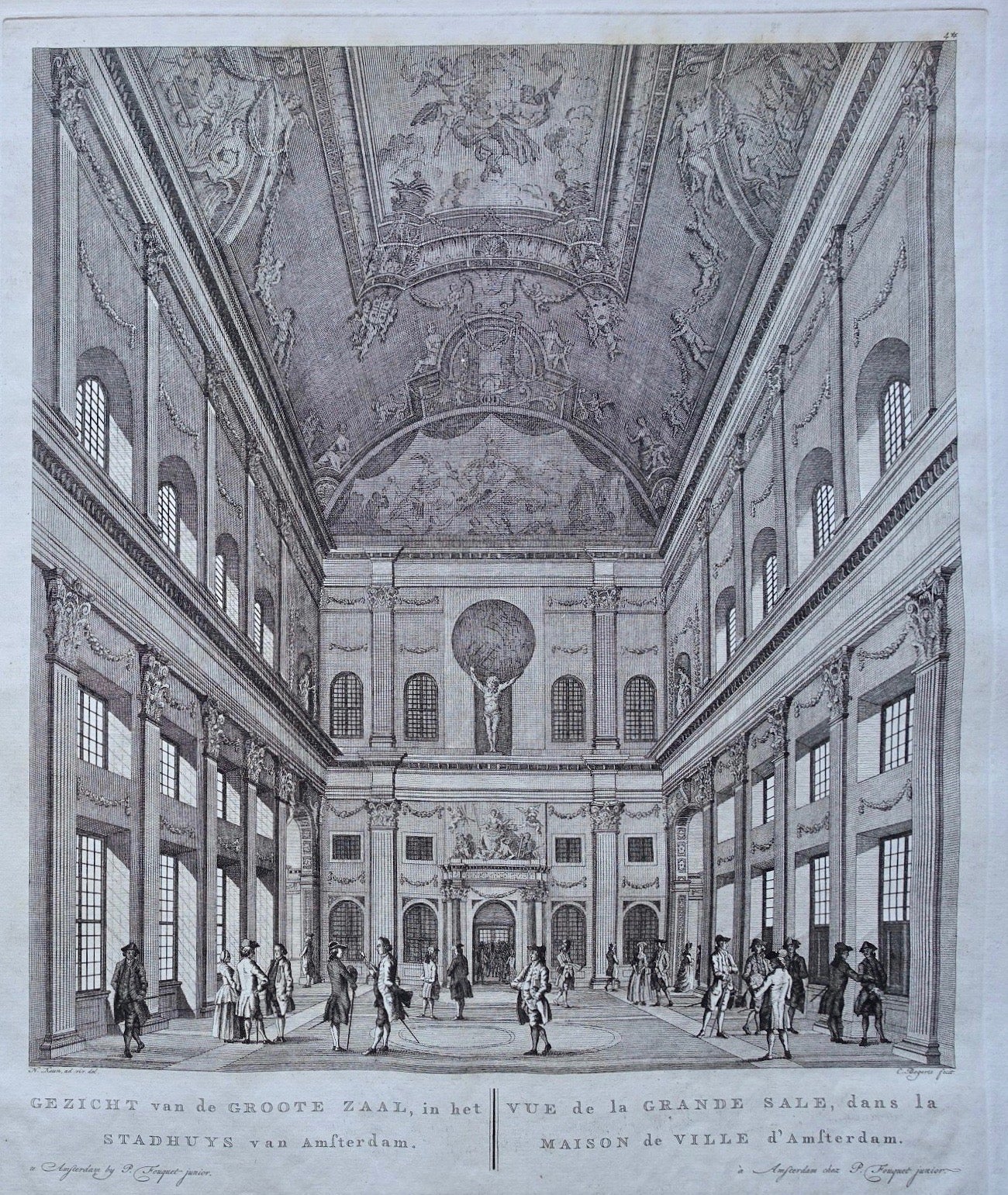 Amsterdam Koninklijk Paleis Burgerzaal - P Fouquet - 1783