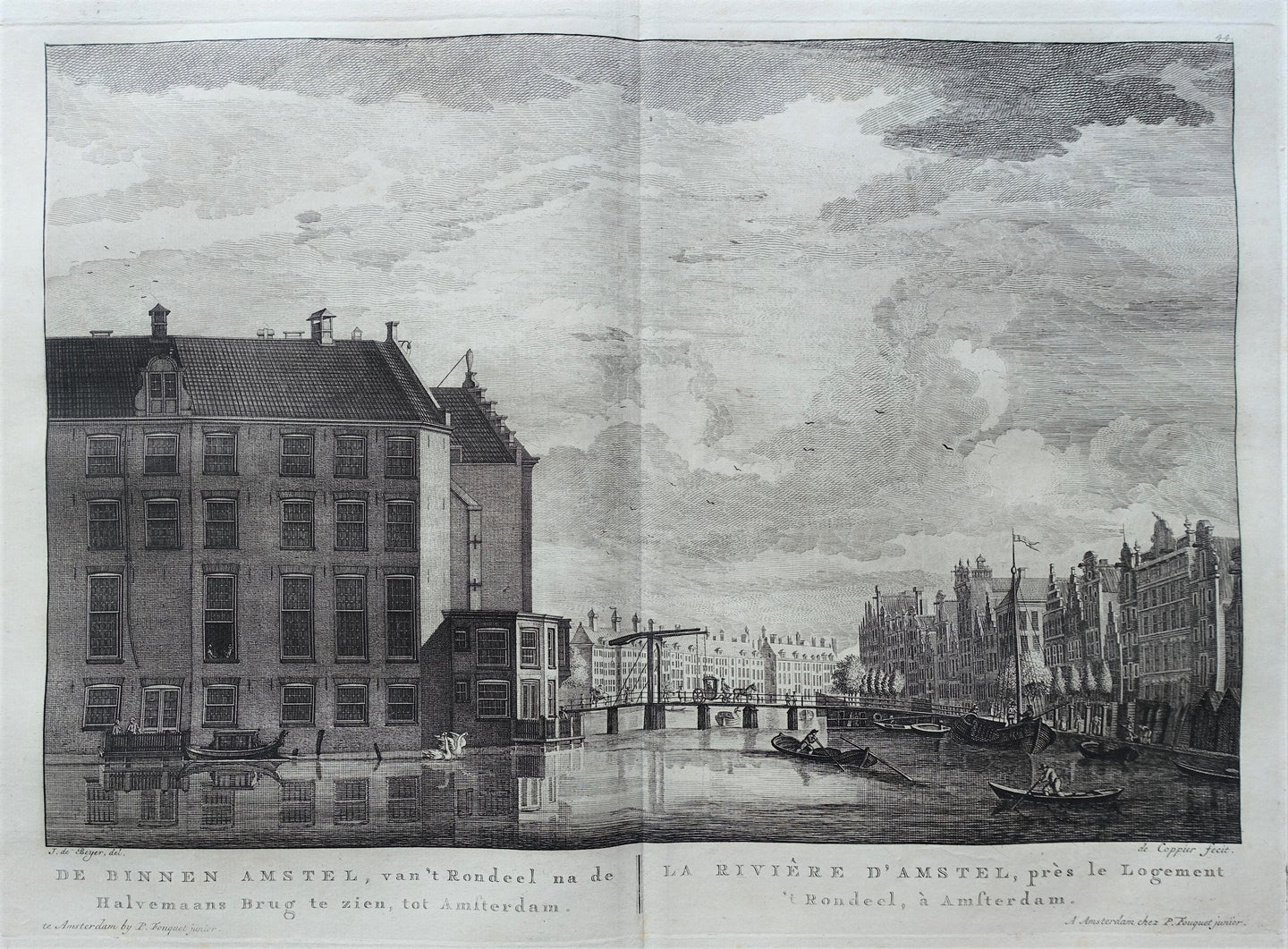 Amsterdam Amstel Halvemaansbrug Rondeel - P Fouquet - 1783