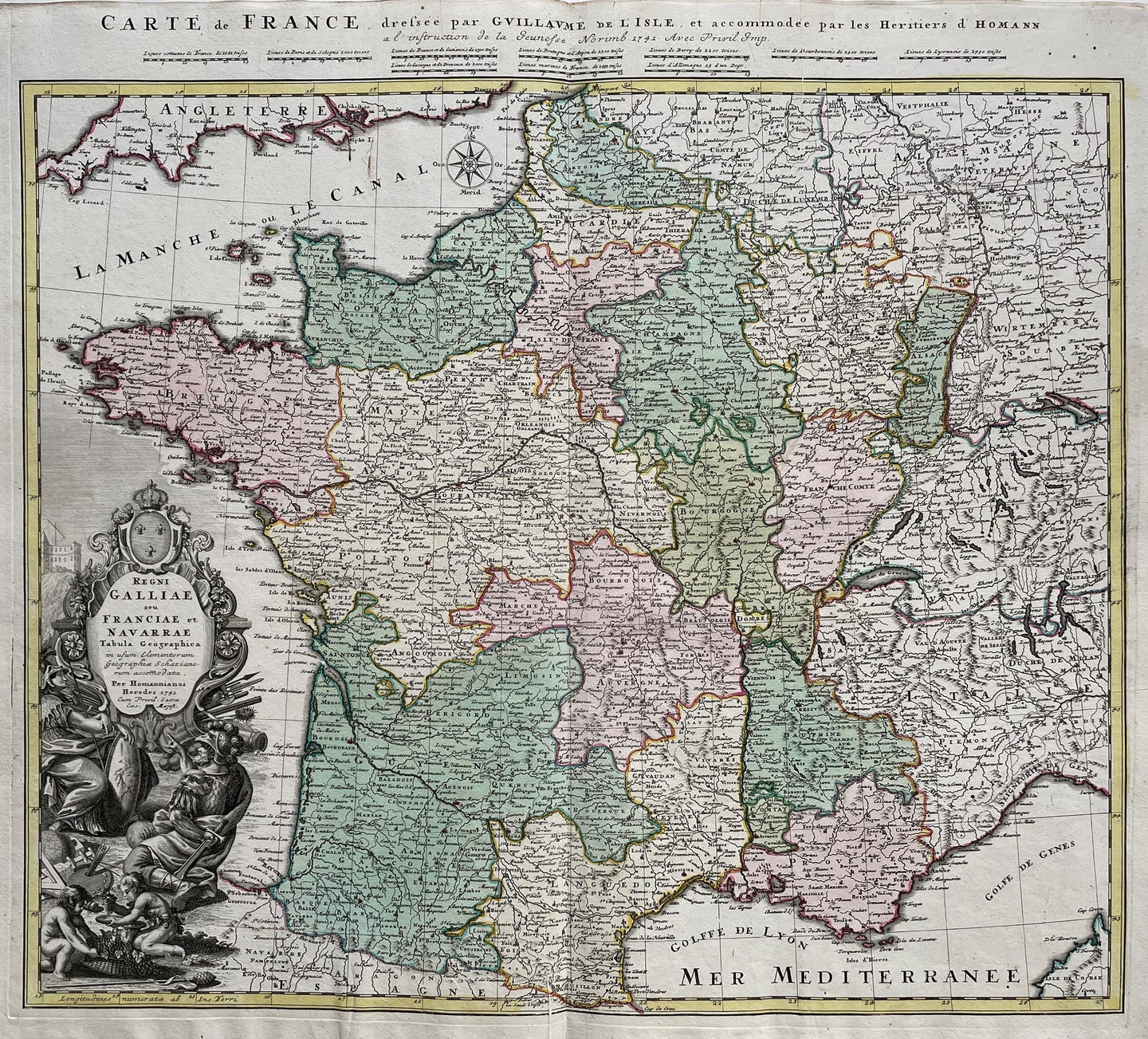 Frankrijk France - Homann Heirs - 1741