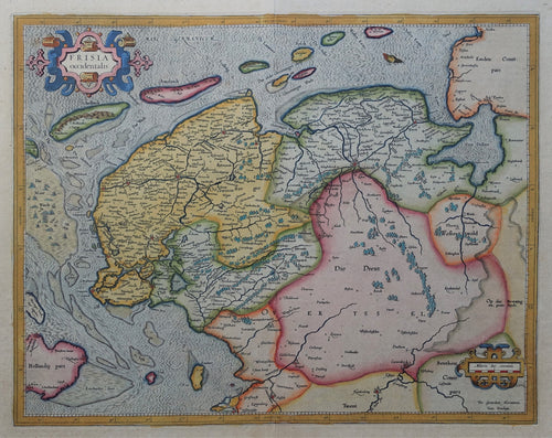 Friesland Groningen Drenthe - G Mercator / J Hondius - 1613