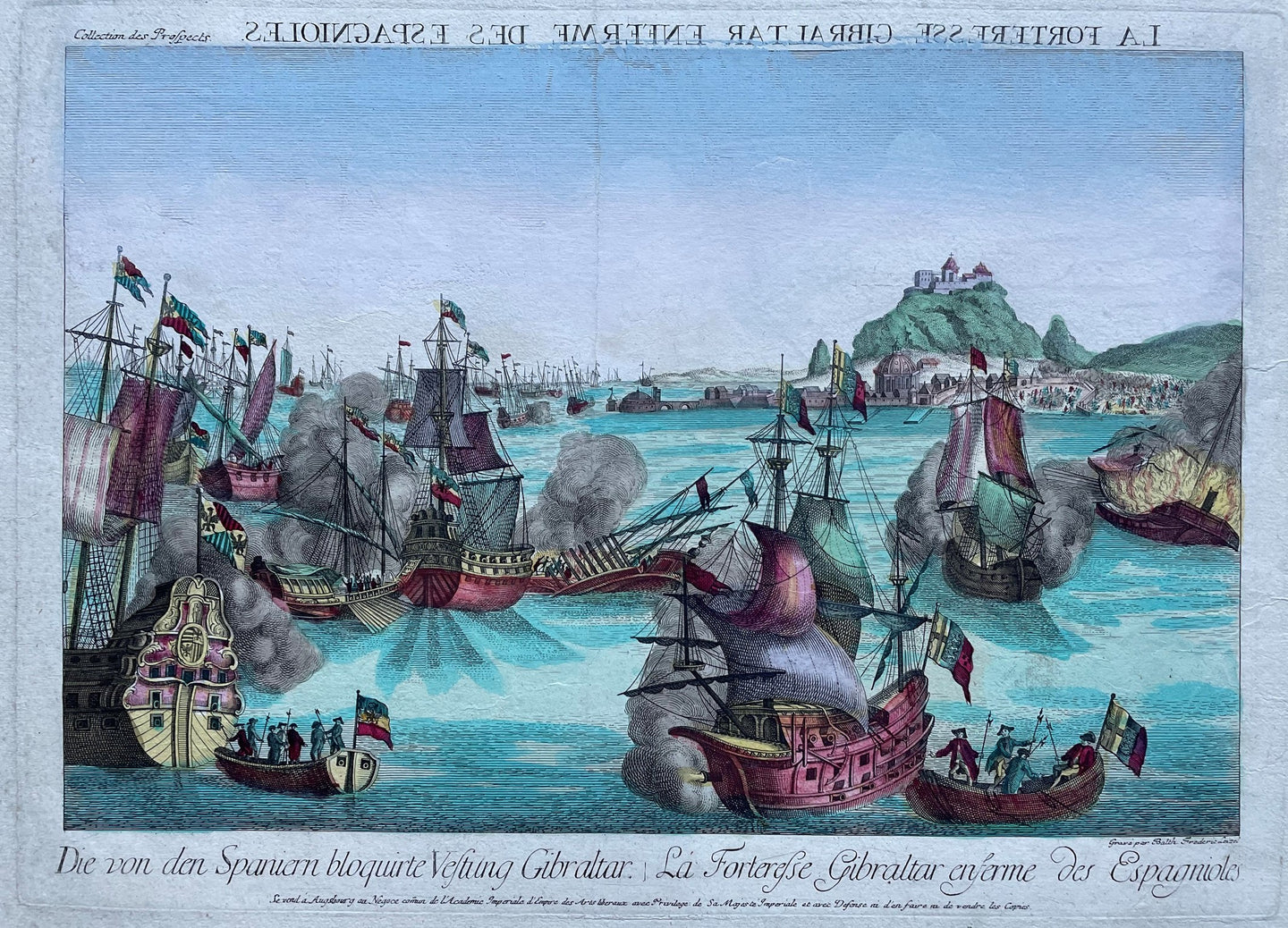 Spanje Gibraltar Spain - BF Leizelt - circa 1770
