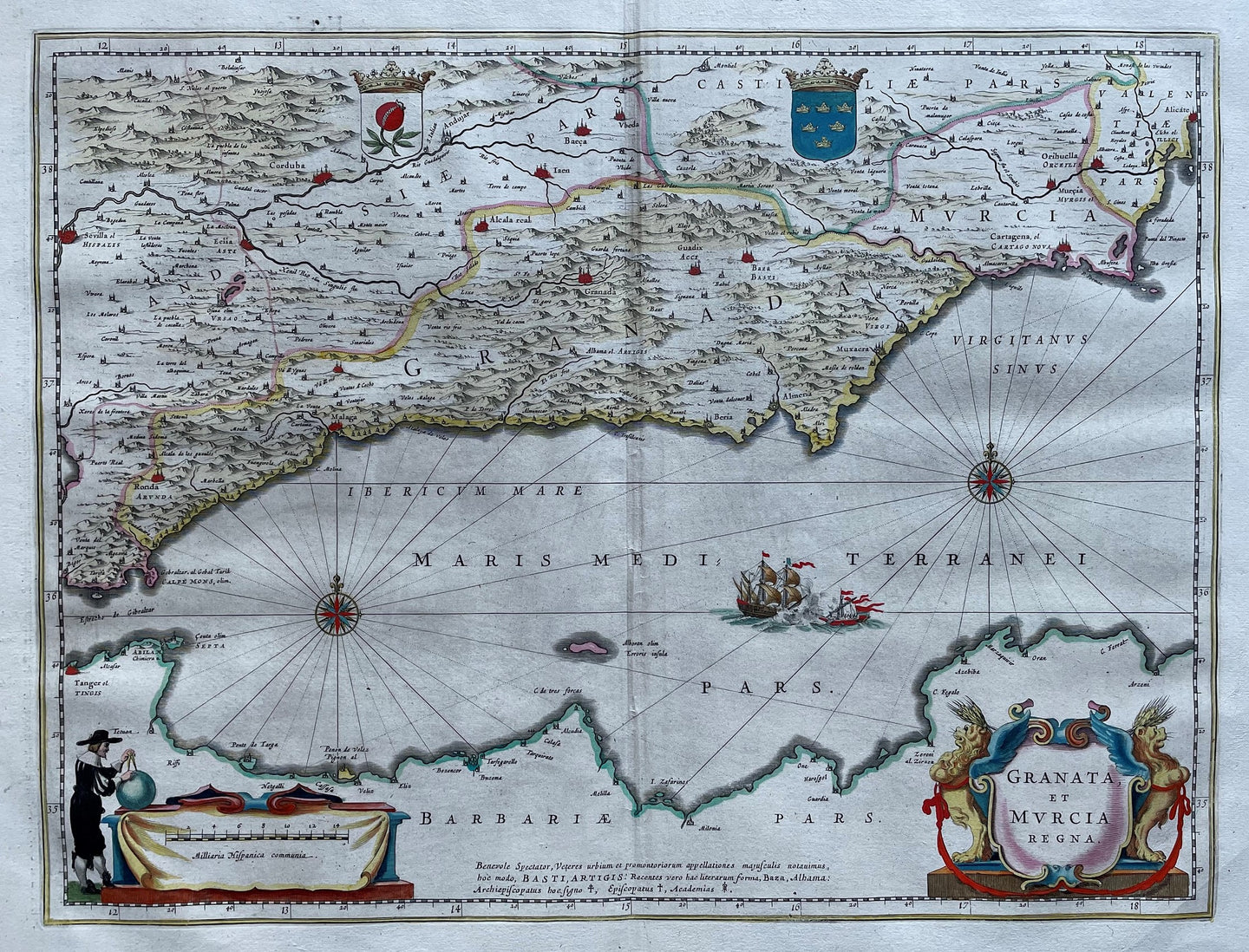 Spanje Granada Murcia Spain - W en J Blaeu - 1664