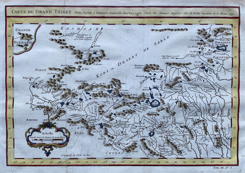 Tibet China - JN Bellin - circa 1755