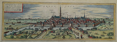Groningen Aanzicht van de stad - Braun & Hogenberg - 1590