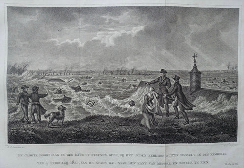 Hasselt Watersnood 1825 Floods - HP Oosterhuis / W van Senus - 1826