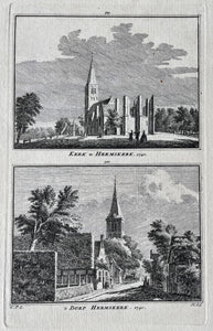Heemskerk Twee gezichten op een blad - H Spilman - ca. 1750