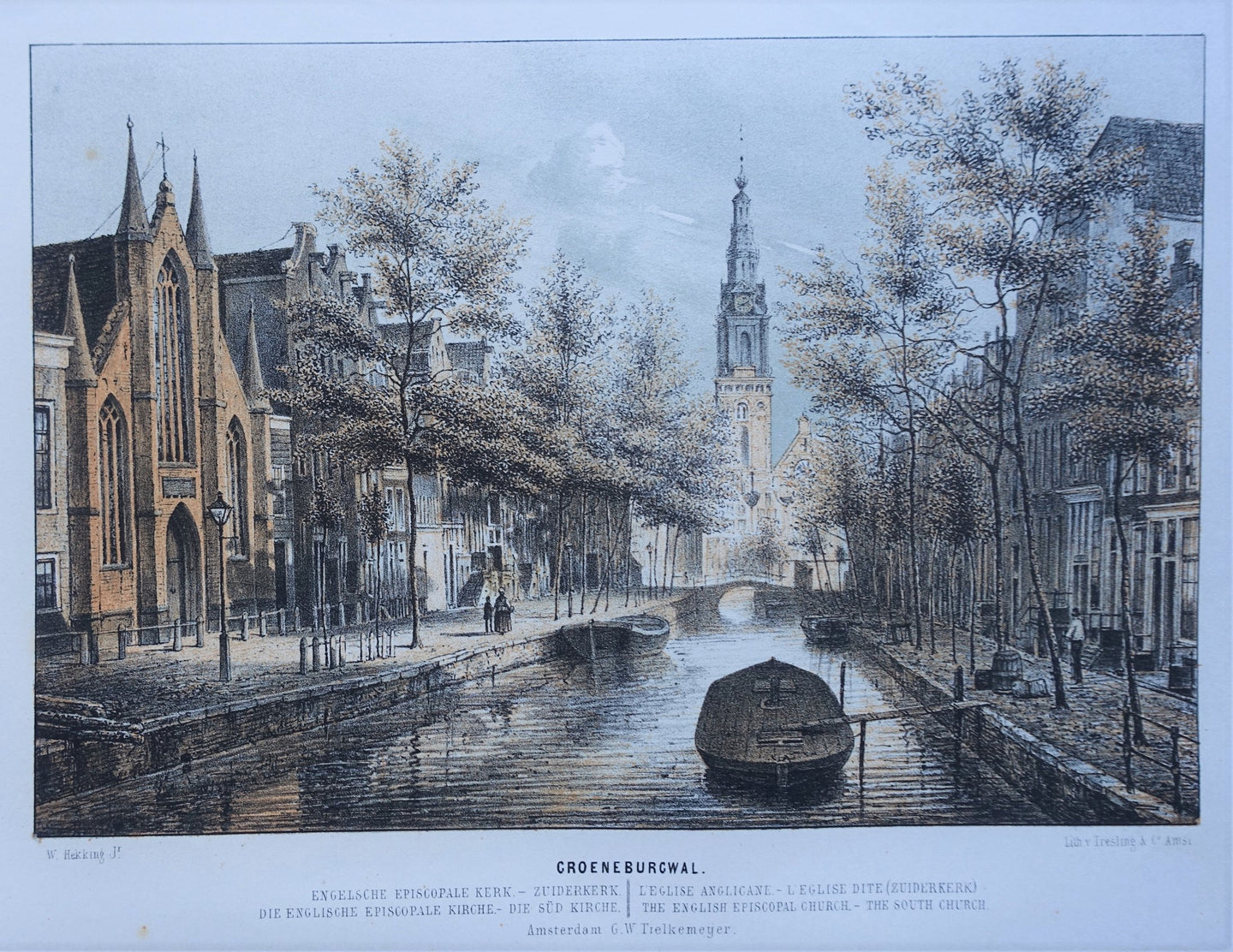 Amsterdam Groenburgwal Zuiderkerk - W Hekking jr/ GW Tielkemeijer - 1869