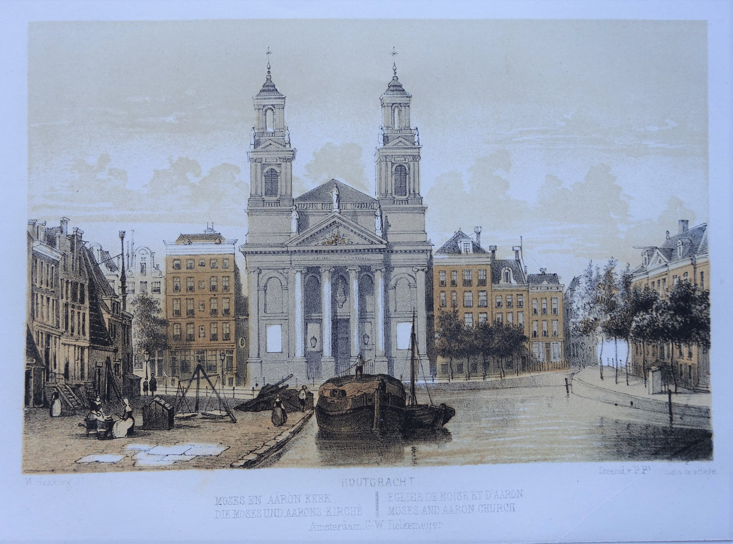 Amsterdam Waterlooplein Mozes en Aäronkerk - W Hekking jr/ GW Tielkemeijer - 1861
