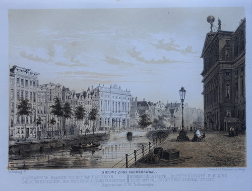 AMSTERDAM Nieuwezijds Voorburgwal - W Hekking jr/ GW Tielkemeijer - 1861