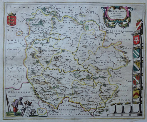 Engeland Herefordshire England British Isles - J Blaeu - ca 1646