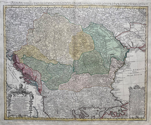 Hongarije Balkan Hungary Balcans - Homann Heirs - 1744