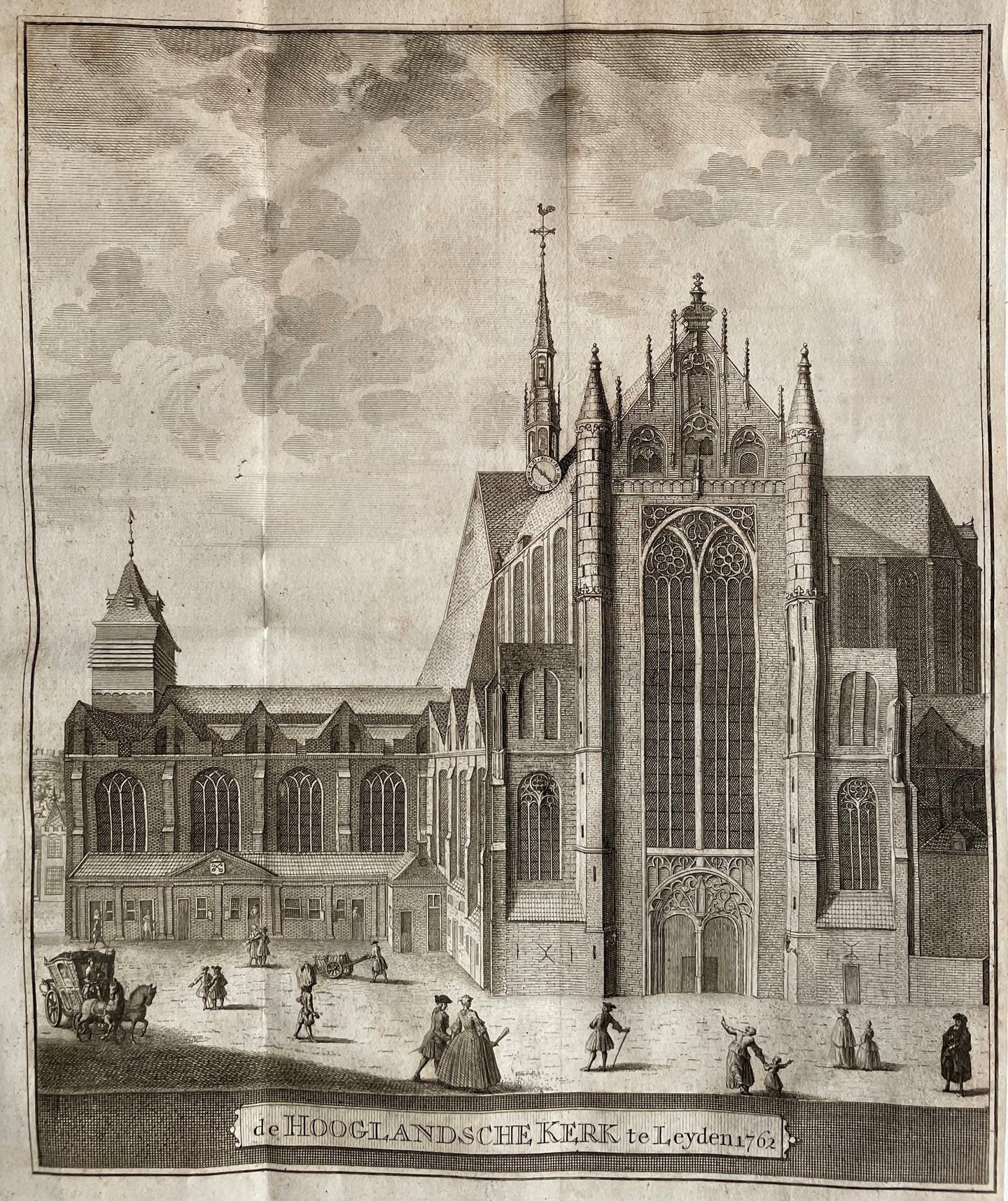 Leiden Hooglandse kerk - F van Mieris - 1763