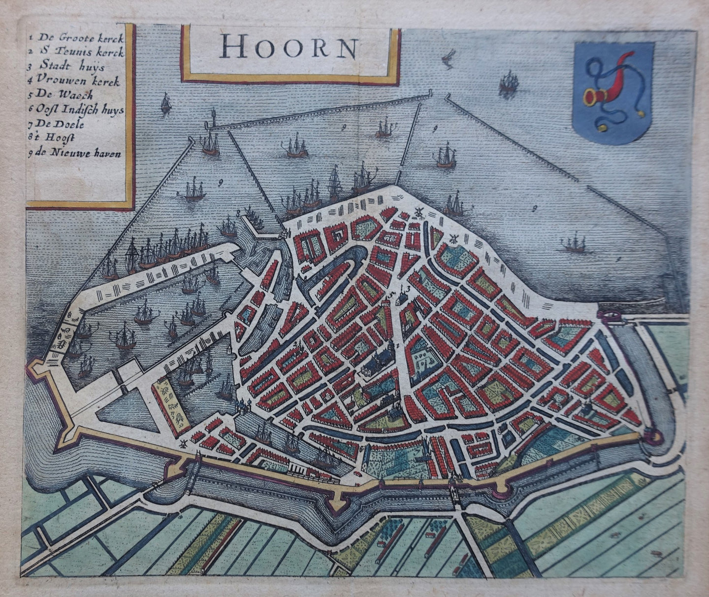 Hoorn Stadsplattegrond - J Bouman / J de Parival - 1678