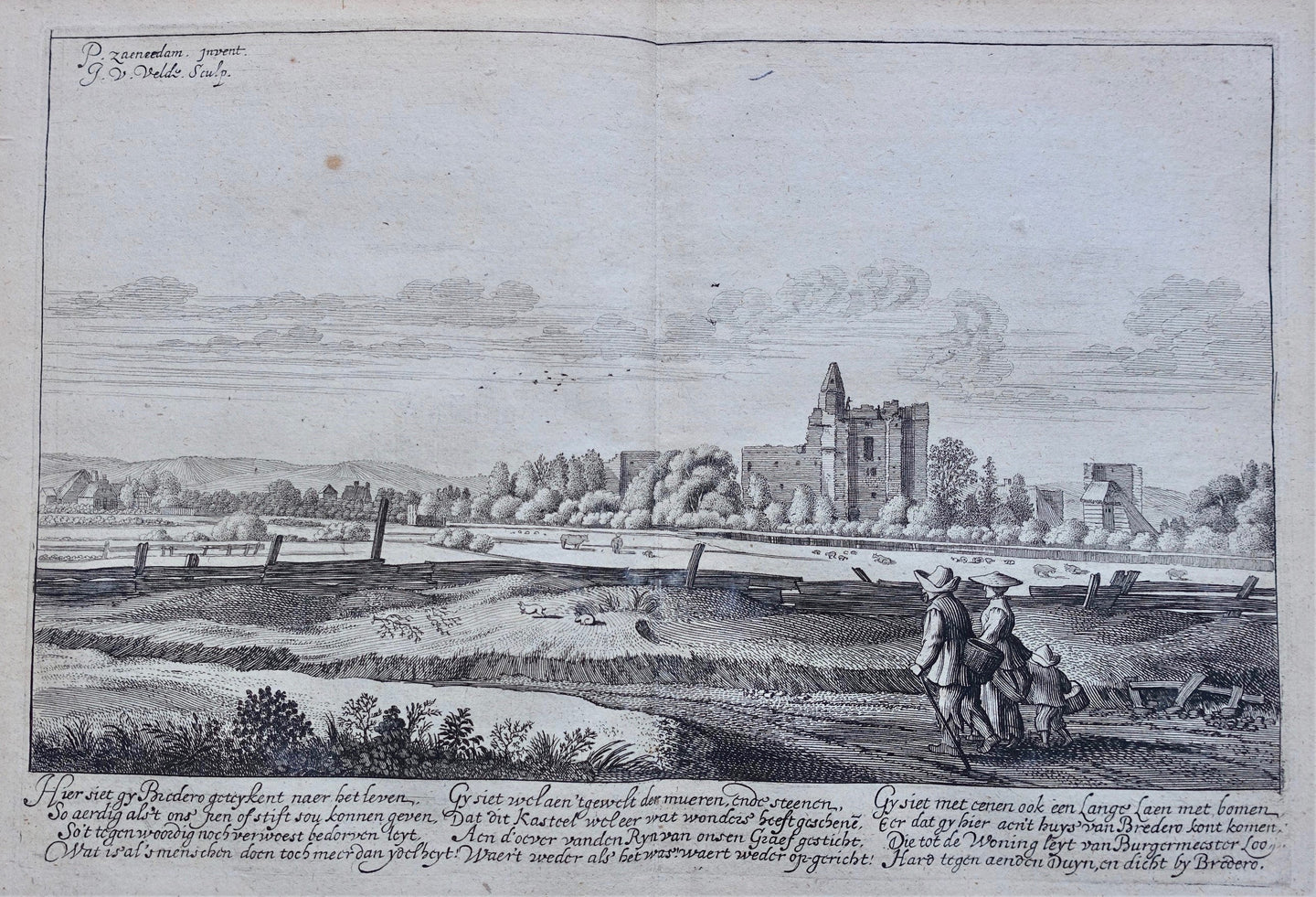 Haarlem Kasteel Brederode - Jan van de Velde II - 1628