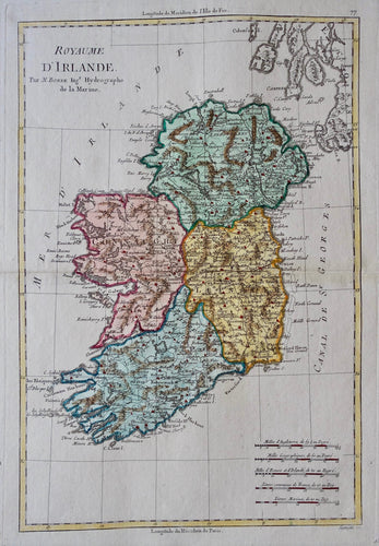 Ierland British Isles Ireland - Rigobert Bonne & Nicolas Desmarest - 1789