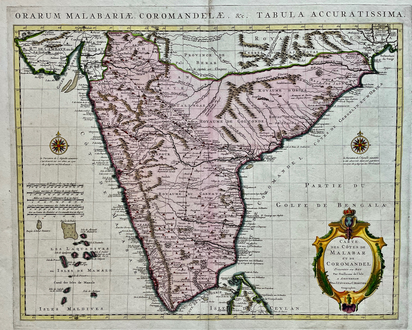 India Southern India - Guillaume de l' Isle / Covens & Mortier - circa 1730