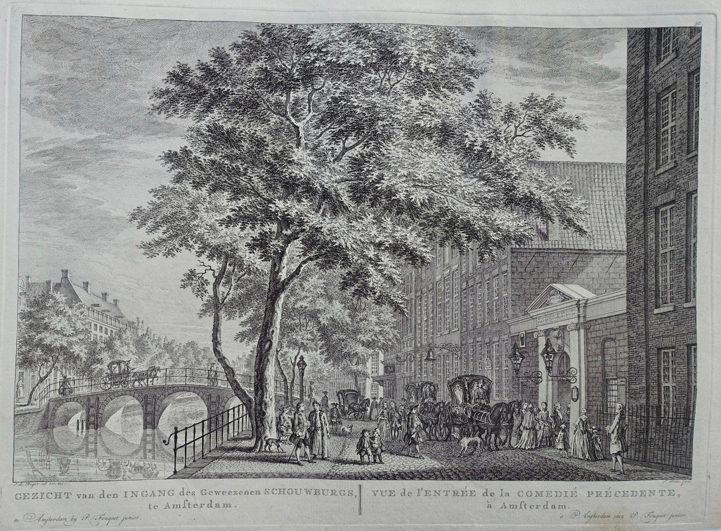 Amsterdam Keizersgracht Ingang voormalige schouwburg - P Fouquet - 1783