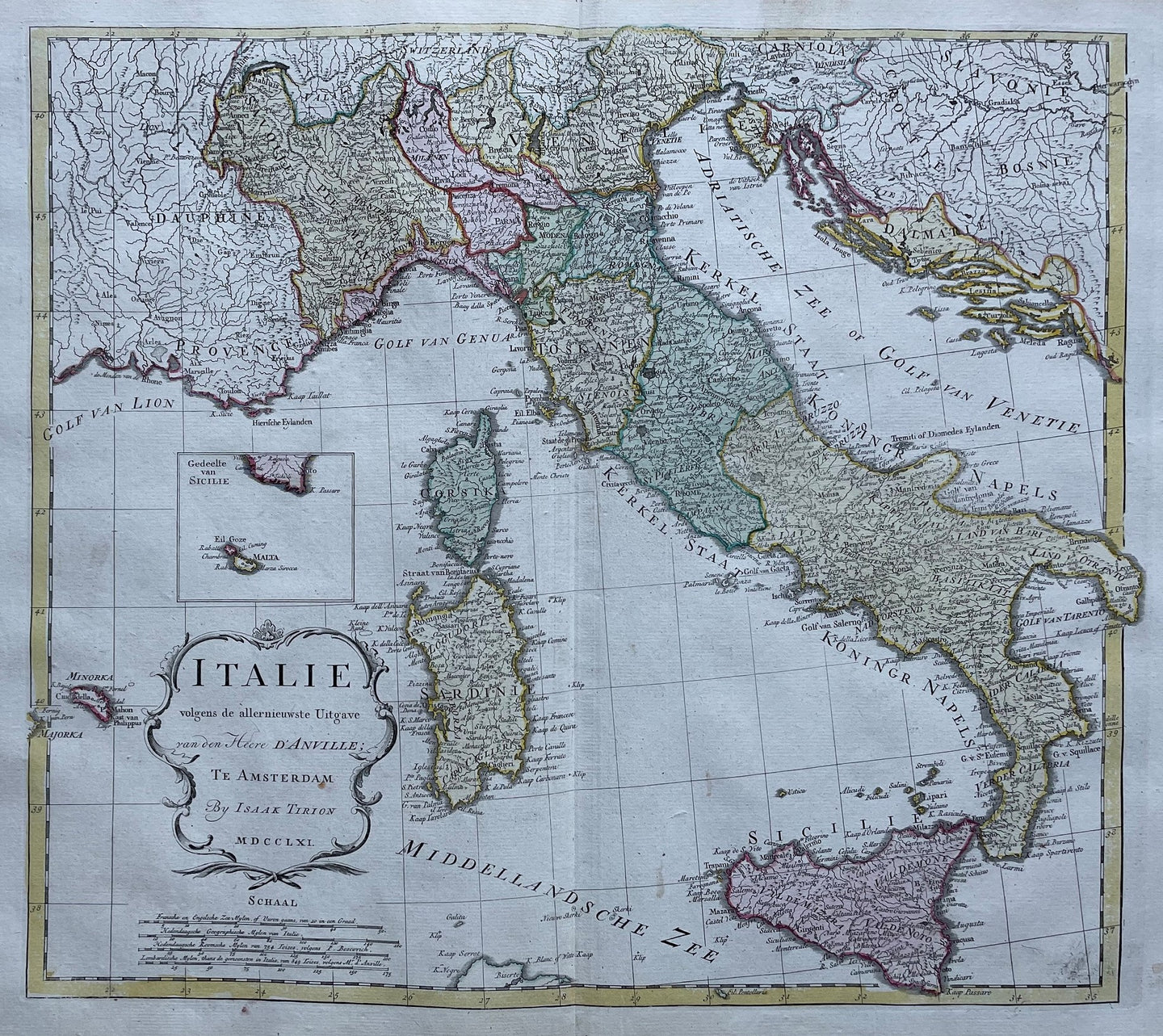 Italië Italy - d'Anville / Tirion - 1764