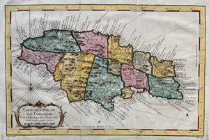 Antillen Jamaica Greater Antilles - JN Bellin - circa 1758