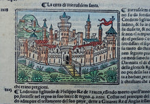 Load image in Gallery view, Israël Heilige Land Jeruzalem Israel Holy Land Jerusalem - Jacobus Philippus de Bergamo - 1553