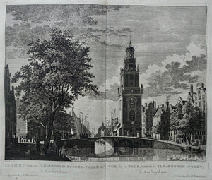 Amsterdam Singel Jan Rodenpoortstoren - P Fouquet - 1783