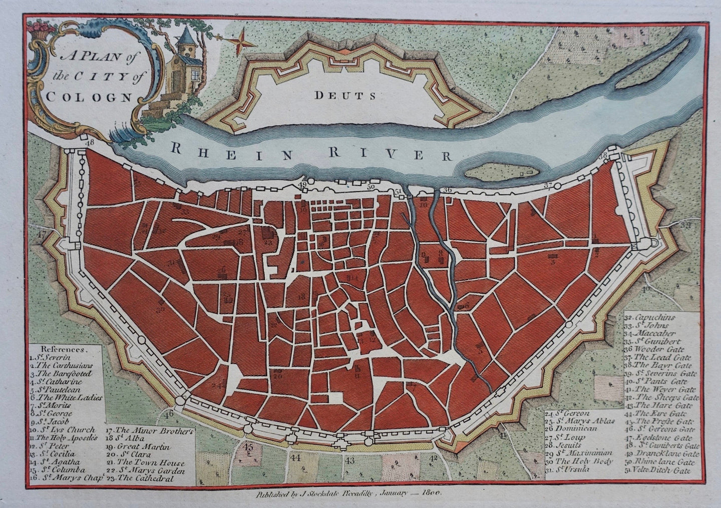 Duitsland Keulen Germany Cologne - J Stockdale - 1800