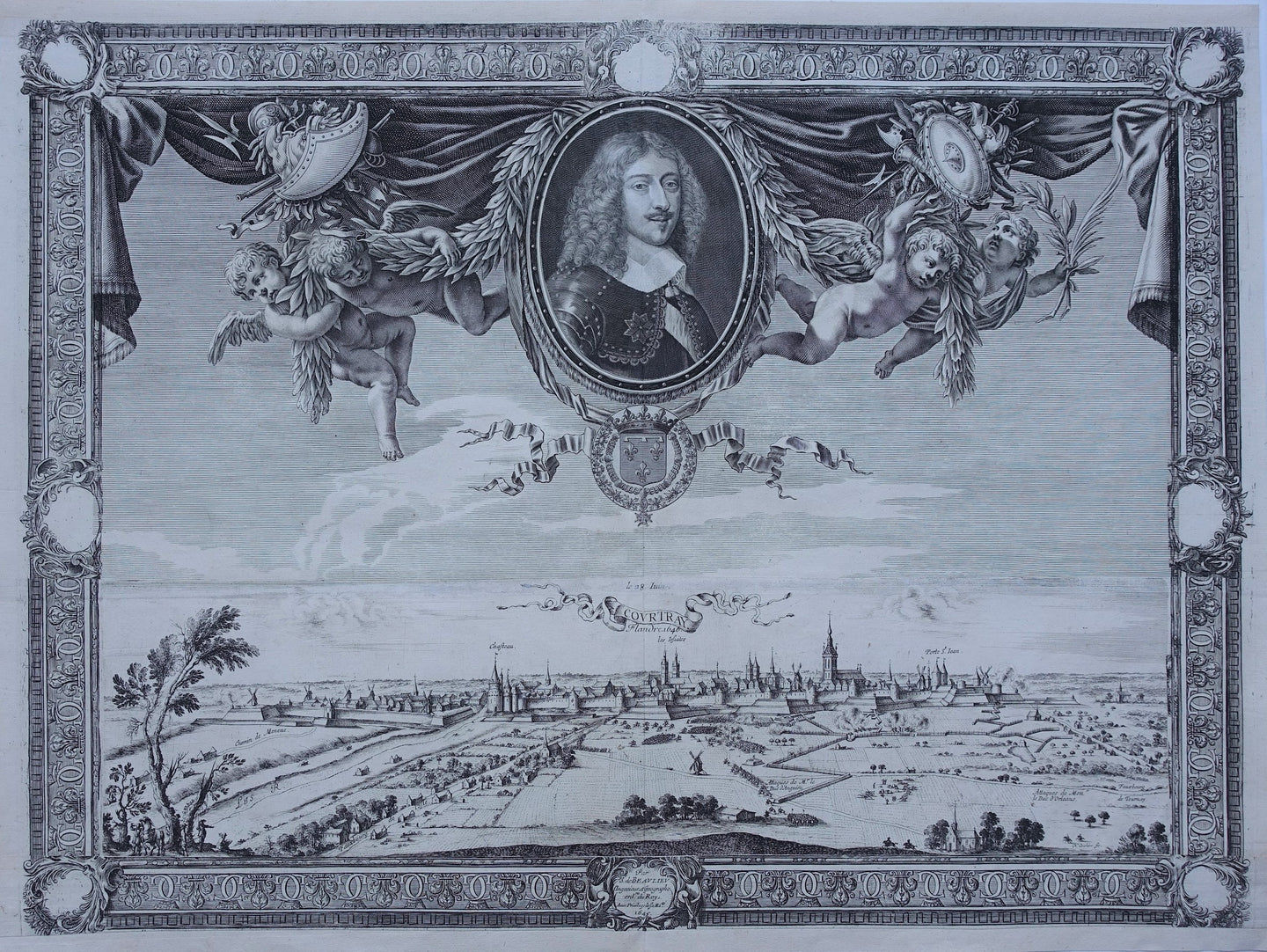 België Kortrijk Belgium - N Cochin / S de Beaulieu - circa 1690