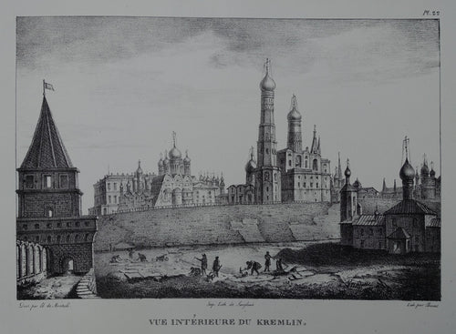 Rusland Russia Moscow Kremlin - E de Montulé / Brocas - ca 1825