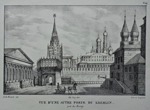 Rusland Russia Moskou Moscow Kremlin - E de Montulé / Brocas - ca 1825