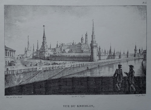 Rusland Russia Moskou Moscow Kremlin - E de Montulé / Brocas - ca 1825