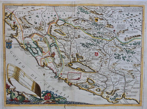 Kroatië Montenegro Dalmatia Croatia - VM Coronelli - 1692