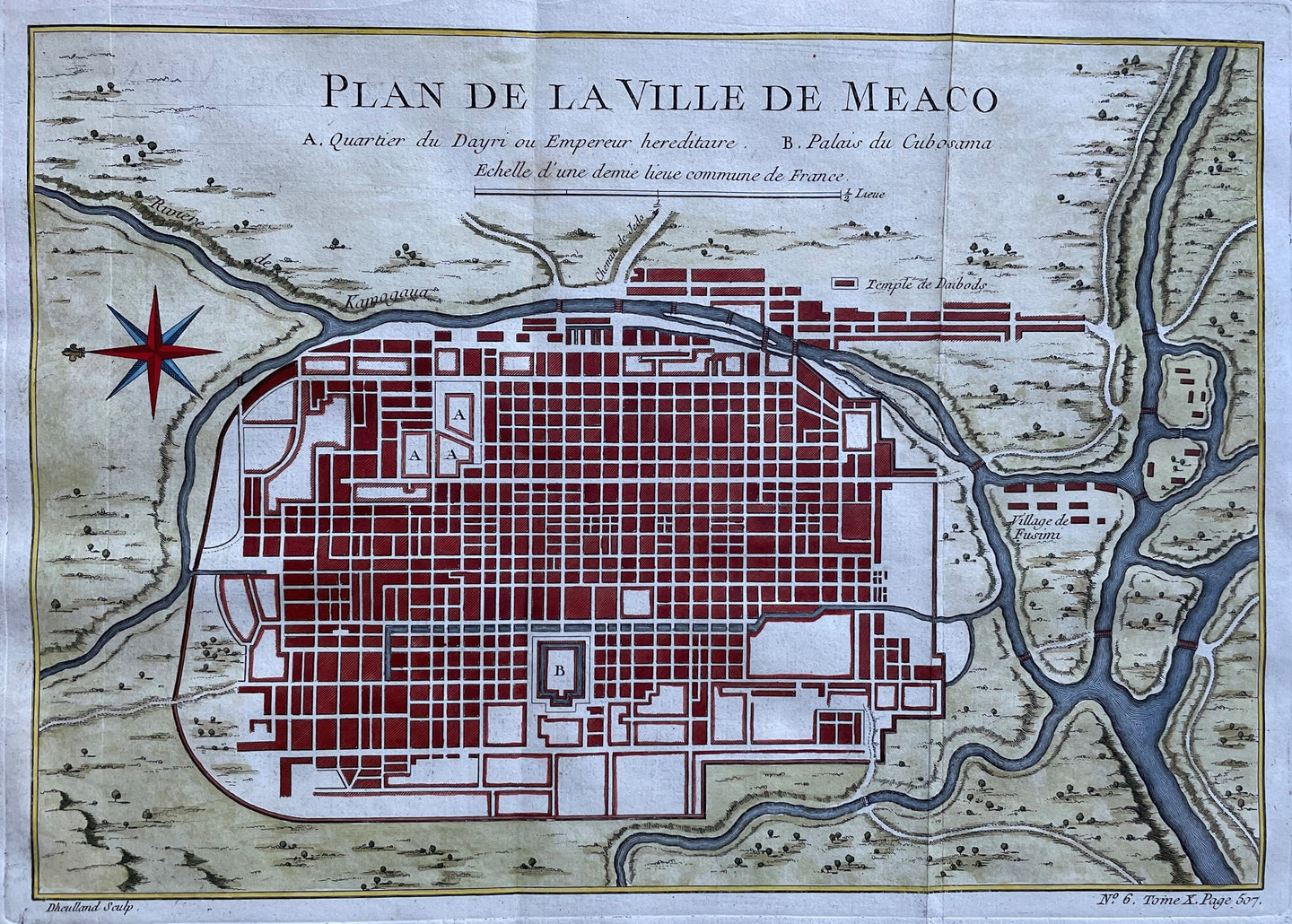 Japan Kyoto Stadsplattegrond - AF Prévost - 1758