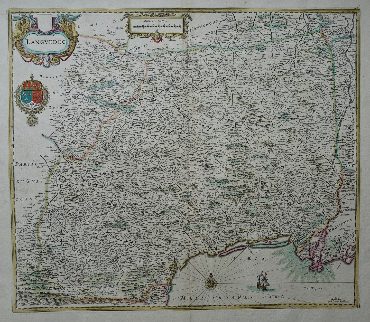 Frankrijk Languedoc France - J Janssonius - 1636
