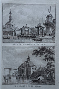 Leiden Witte Poort en Marepoort - KF Bendorp - 1793