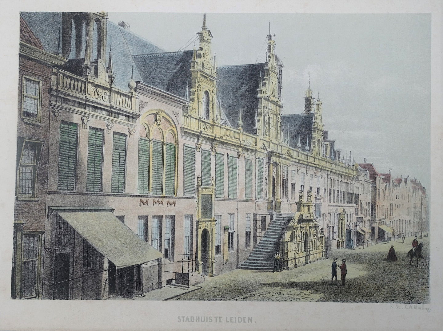 Leiden Stadhuis - CW Mieling - 1863