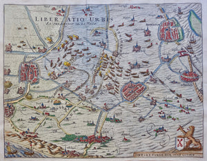 Leiden Ontzet van Leiden 1574 - Pieter van der Aa - 1712