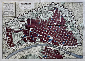 Peru Lima Stadsplattegrond - I Tirion - ca. 1769