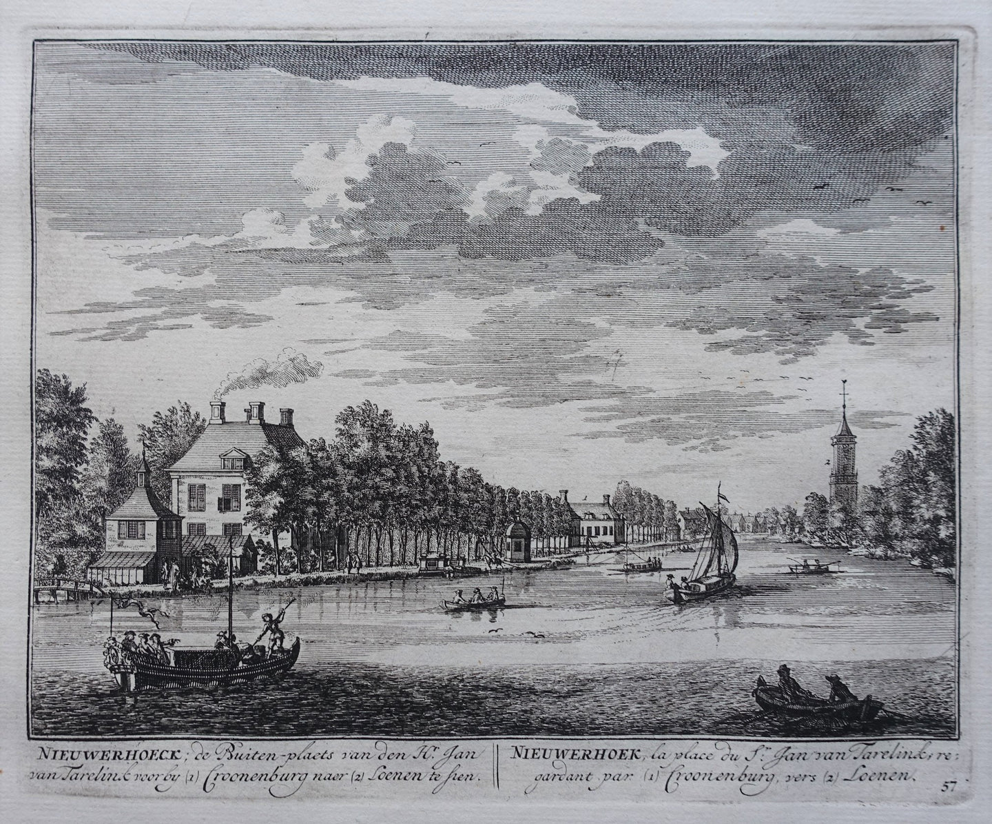 LOENEN Nieuwerhoek met dorpsgezicht - D Stoopendaal - 1719