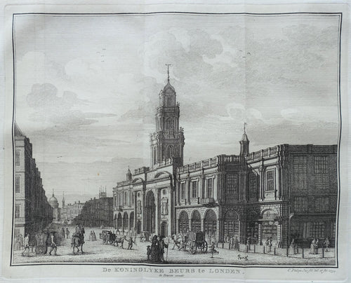 Engeland Londen Koninklijke Beurs British Isles London Stock Exchange - I Tirion - 1754