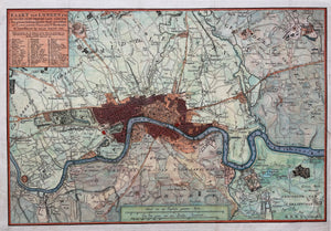 Engeland Londen en omgeving British Isles London and its vicinity - I Tirion - 1754