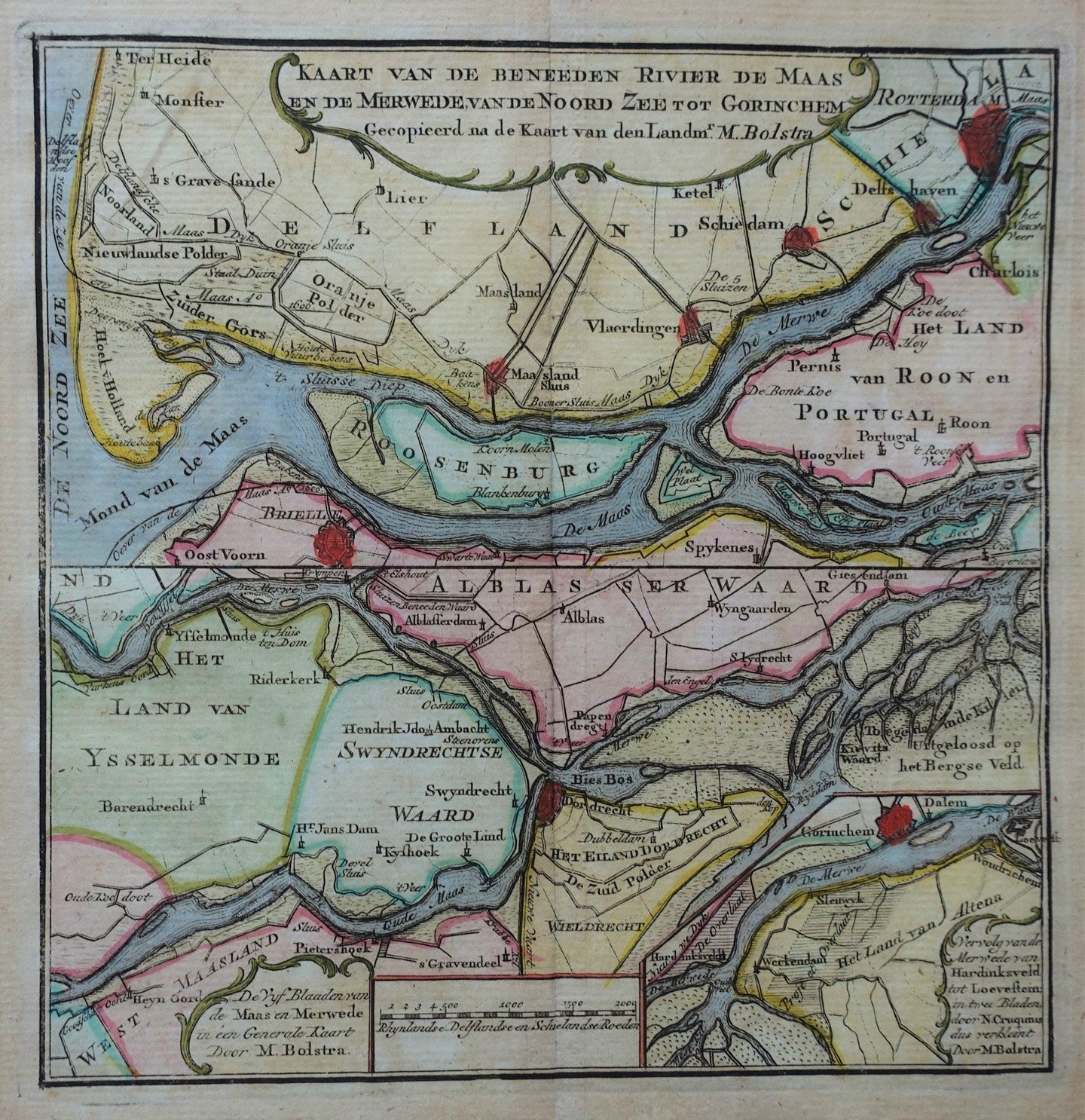Zuid-Holland Maasmonding Merwede - H de Leth / M Bolstra - 1740