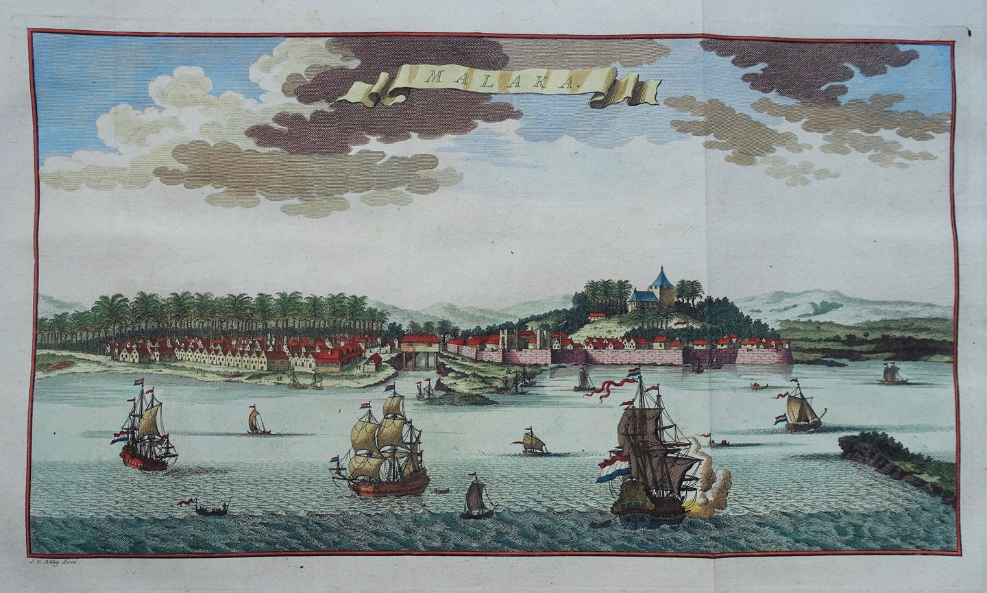 Maleisië Malakka Malaysia Malacca City - J van der Schley / P de Hondt - 1763